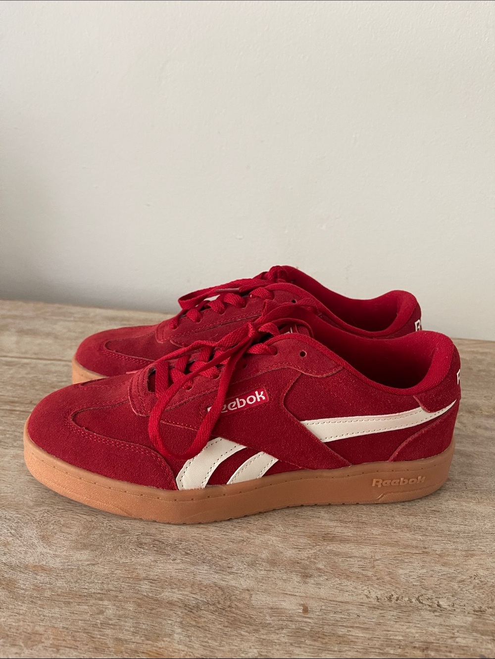 Reebok red Club C Grounds tennis shoes - Picture 3 of 7